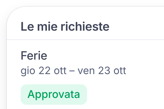 Le ferie approvate sul telefono di una dipendente